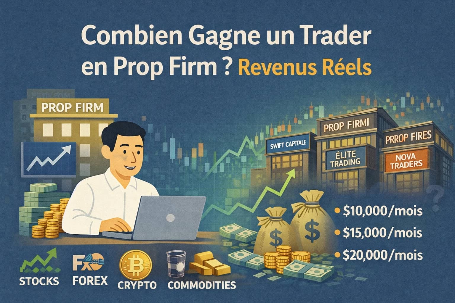 Image de couverture : Combien Gagne un Trader en Prop Firm ? Revenus Réels 2026