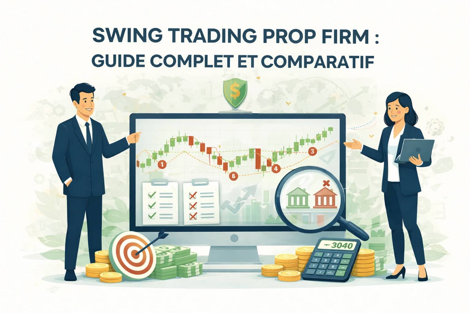 Image de couverture : Swing Trading Prop Firm : Guide Complet et Comparatif 2026
