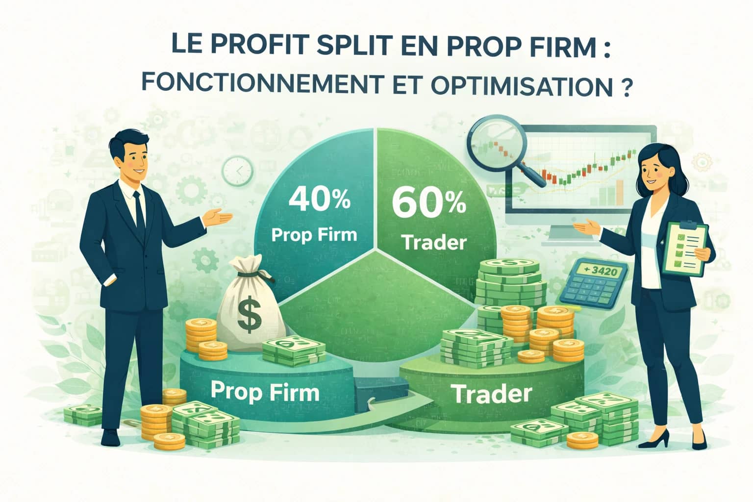 Image de couverture : Le profit split en prop firm : fonctionnement et optimisation (2026)