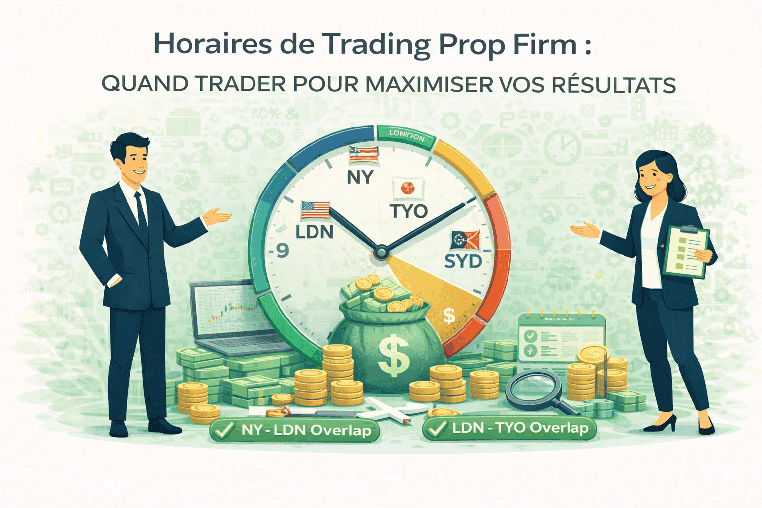 Image de couverture : Horaires de Trading Prop Firm : Quand Trader pour Maximiser vos Résultats (2026)