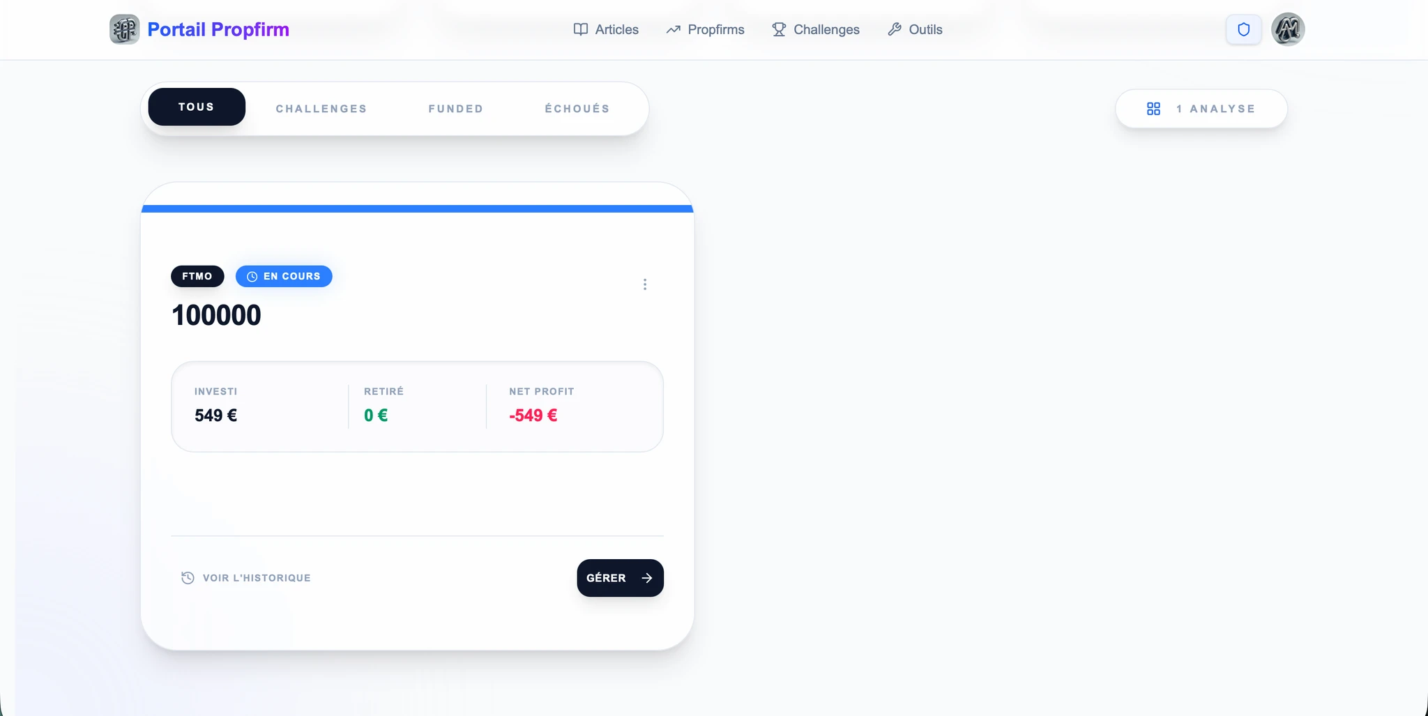 Image de couverture : Mes Comptes Prop : Guide Complet de l'Outil de Suivi (2026)