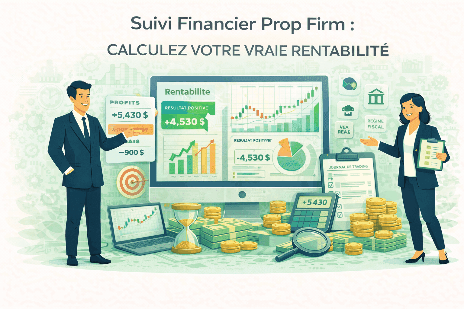 Image de couverture : Suivi Financier Prop Firm : Calculez Votre Vraie Rentabilité (2026)