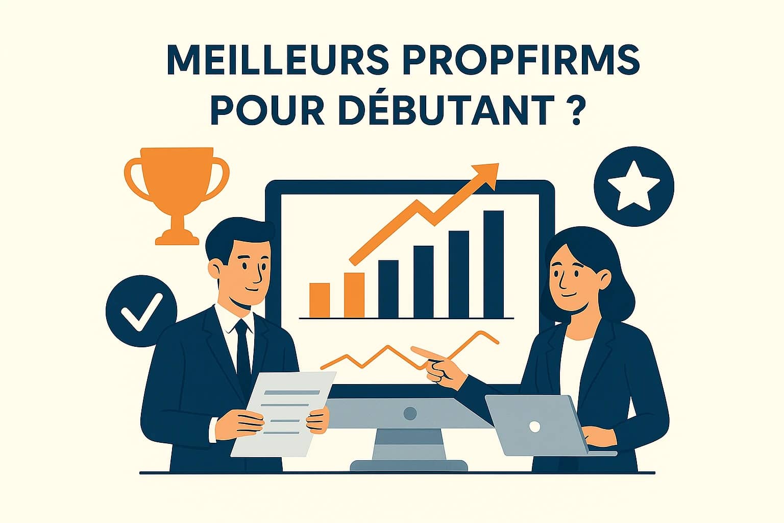 Image de couverture : Meilleures Prop Firms Débutants 2025 – Guide & Comparatif