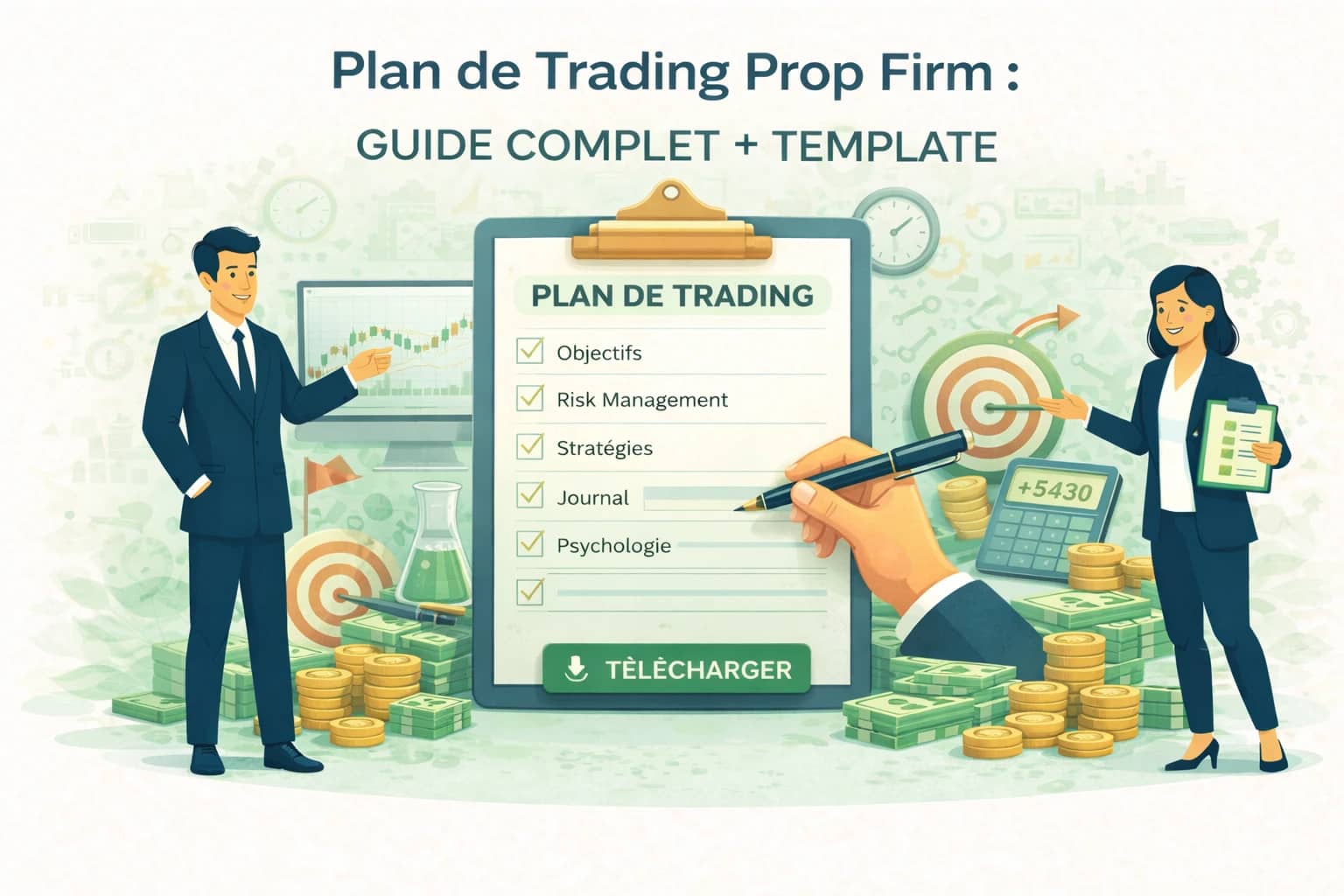 Image de couverture : Plan de Trading Prop Firm : Guide Complet + Template