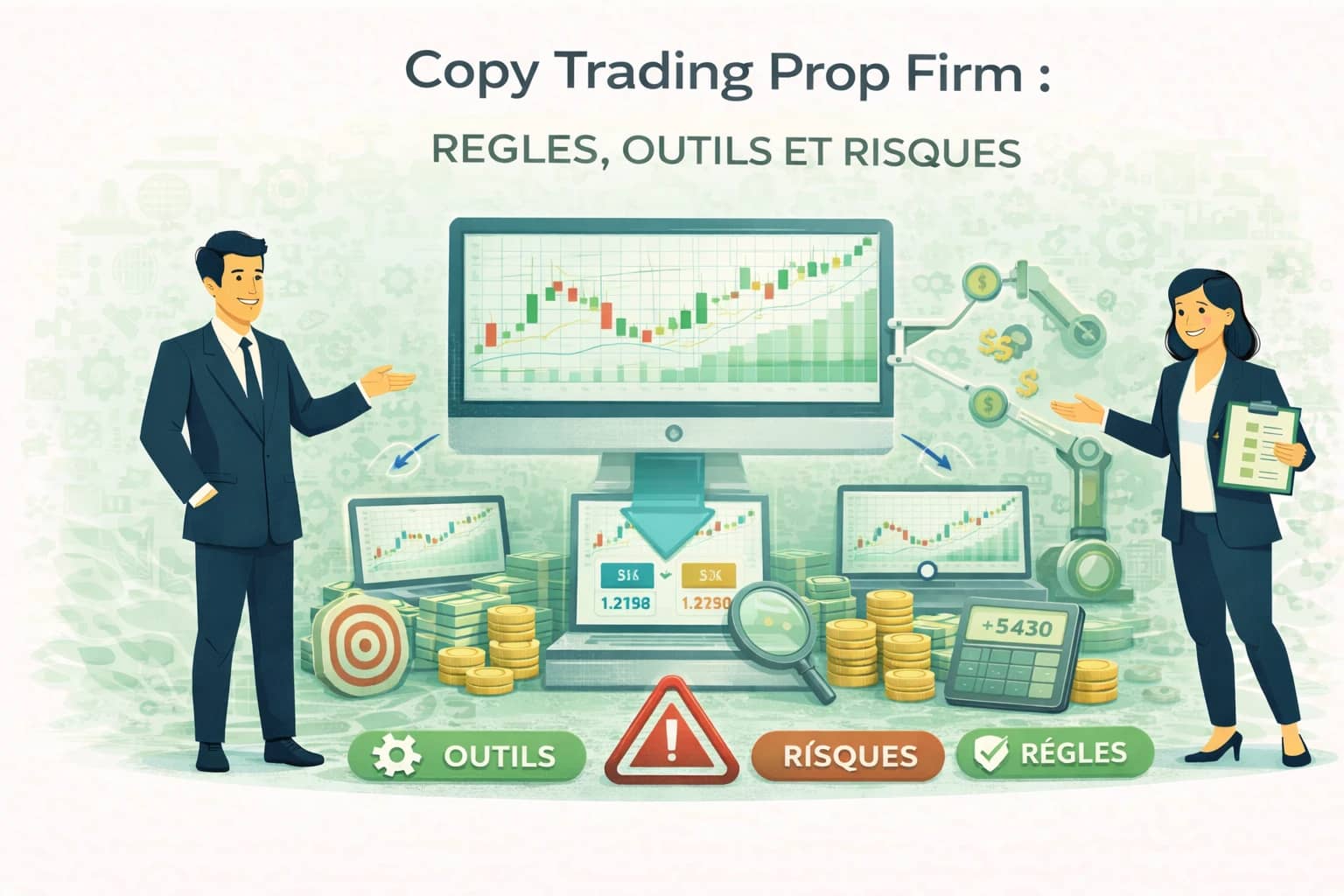 Image de couverture : Copy Trading Prop Firm : Règles, Outils et Risques (2026)