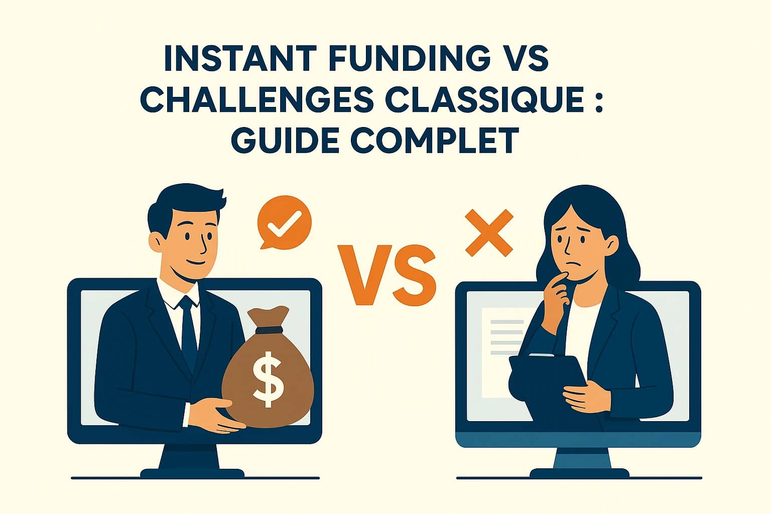 Image de couverture : Instant Funding vs Challenges Classiques : Guide Complet 2025